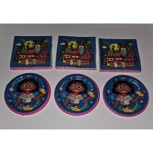 NEW Encanto Birthday Party Supplies Lot Disney 3 Pk Napkins 3 Pk Plates Mirabel